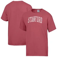 Men's ComfortWash  Red Stanford Cardinal Distressed Arch T-Shirt