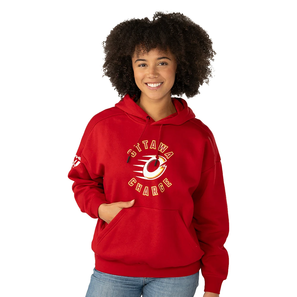 Women's  Red Ottawa Charge Ultimate Pullover Hoodie