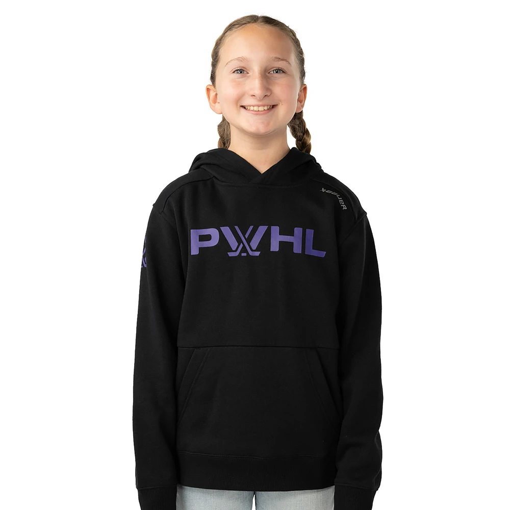 Youth Black PWHL Ultimate Pullover Hoodie