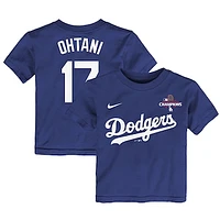 Toddler Nike Shohei Ohtani Royal Los Angeles Dodgers 2024 World Series Champions Name & Number T-Shirt