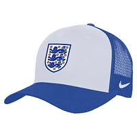 Unisex Nike White/Blue England National Team Rise Adjustable Trucker Hat