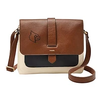Fossil  Brown Louisville Cardinals Kinley Leather Small Crossbody Bag
