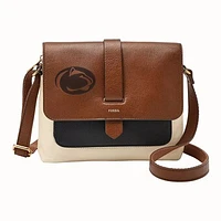 Fossil  Brown Penn State Nittany Lions Kinley Leather Small Crossbody Bag