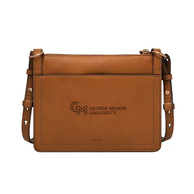 Fossil  George Mason Patriots Taryn Leather Crossbody Bag