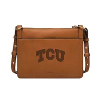 Fossil  TCU Horned Frogs Taryn Leather Crossbody Bag