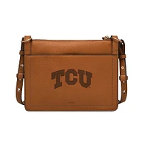 Fossil  TCU Horned Frogs Taryn Leather Crossbody Bag