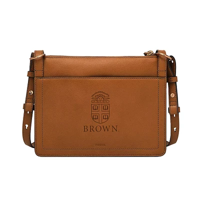 Fossil  Brown Bears Taryn Leather Crossbody Bag
