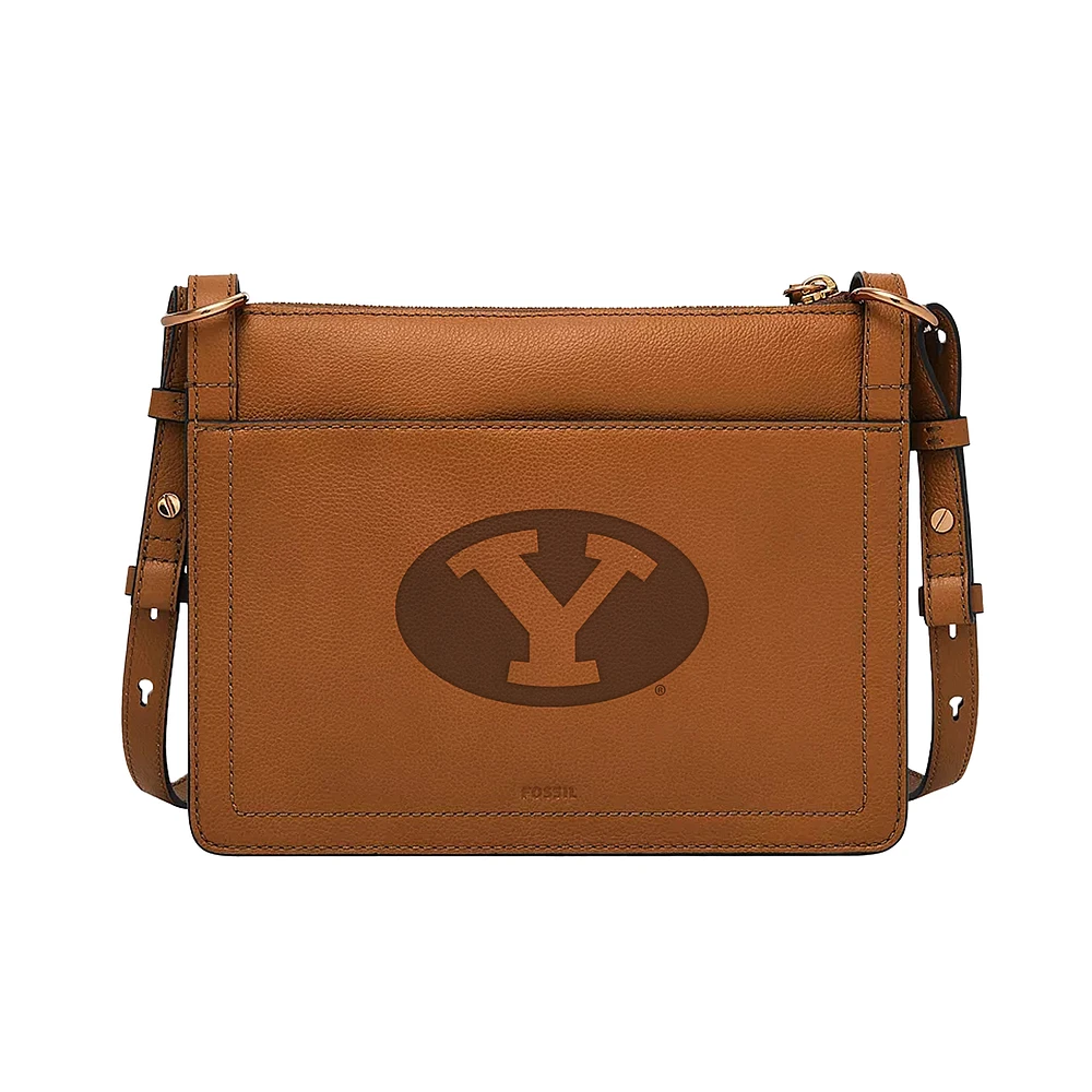 Fossil BYU Cougars Taryn Leather Crossbody Bag