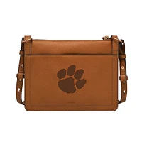 Fossil  Clemson Tigers Taryn Leather Crossbody Bag