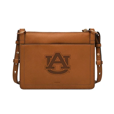 Fossil  Auburn Tigers Taryn Leather Crossbody Bag