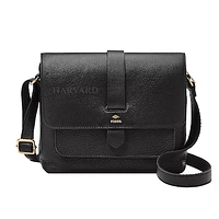 Fossil  Black Harvard Crimson Kinley Leather Small Crossbody Bag