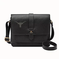 Fossil  Black Texas Longhorns Kinley Leather Small Crossbody Bag