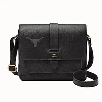 Fossil  Black Texas Longhorns Kinley Leather Small Crossbody Bag