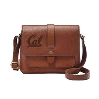 Fossil  Brown Cal Bears Kinley Leather Small Crossbody Bag