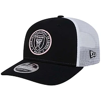 Men's New Era Black Inter Miami CF 9SEVENTY COOLERA Trucker Stretch-Snap Adjustable Hat