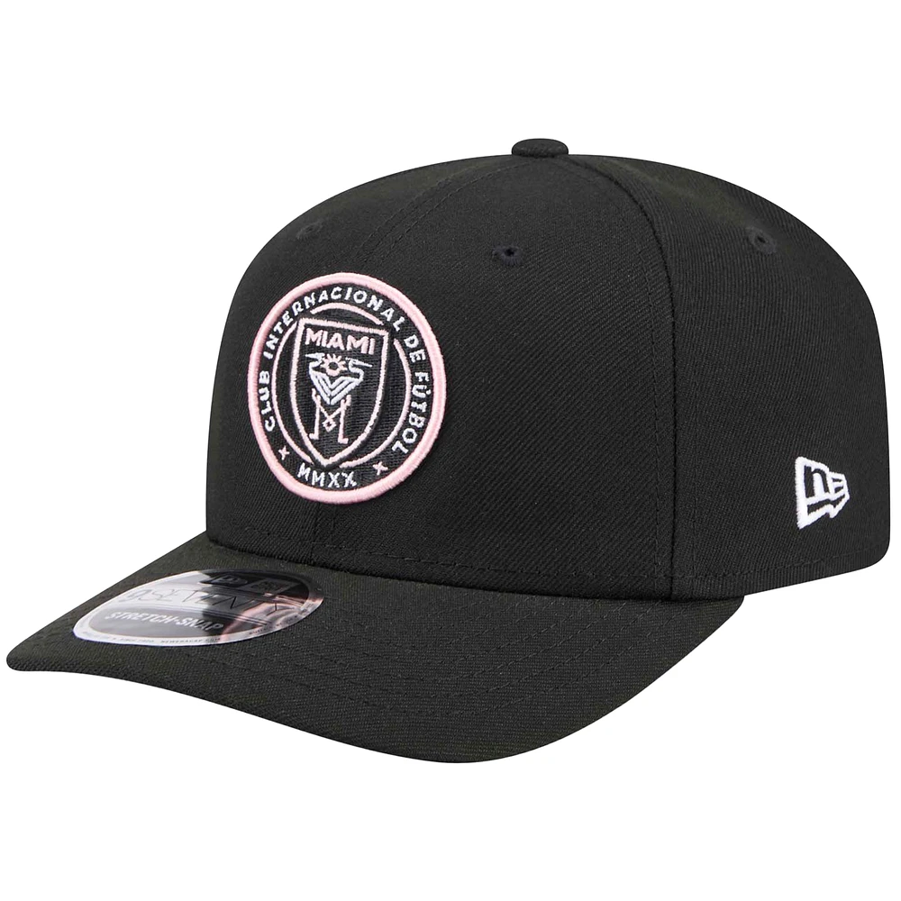 Men's New Era  Black Inter Miami CF 9SEVENTY Stretch-Snap Hat