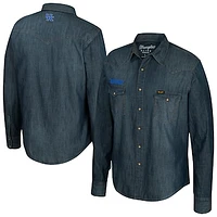 Men's Wrangler  Denim Kentucky Wildcats Full-Snap Long Sleeve Shirt