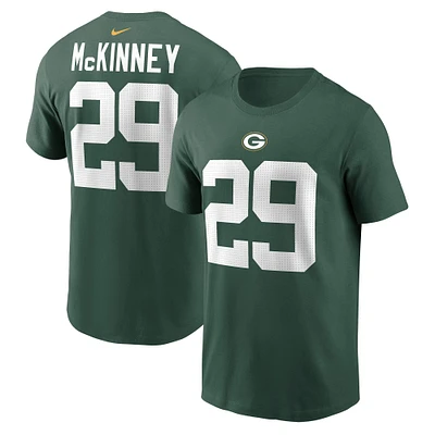 Men's Nike Xavier McKinney Green Bay Packers Name & Number T-Shirt