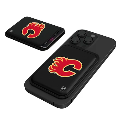 Keyscaper  Black Calgary Flames Magnetic Credit Card Wallet