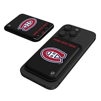 Keyscaper  Black Montreal Canadiens Personalized Magnetic Credit Card Wallet