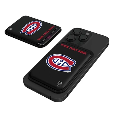 Keyscaper  Black Montreal Canadiens Personalized Magnetic Credit Card Wallet