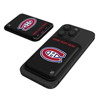 Keyscaper  Black Montreal Canadiens Personalized Magnetic Credit Card Wallet