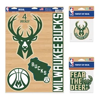 WinCraft Milwaukee Bucks Decal Variety Pack