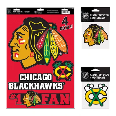 WinCraft Chicago Blackhawks Decal Variety Pack