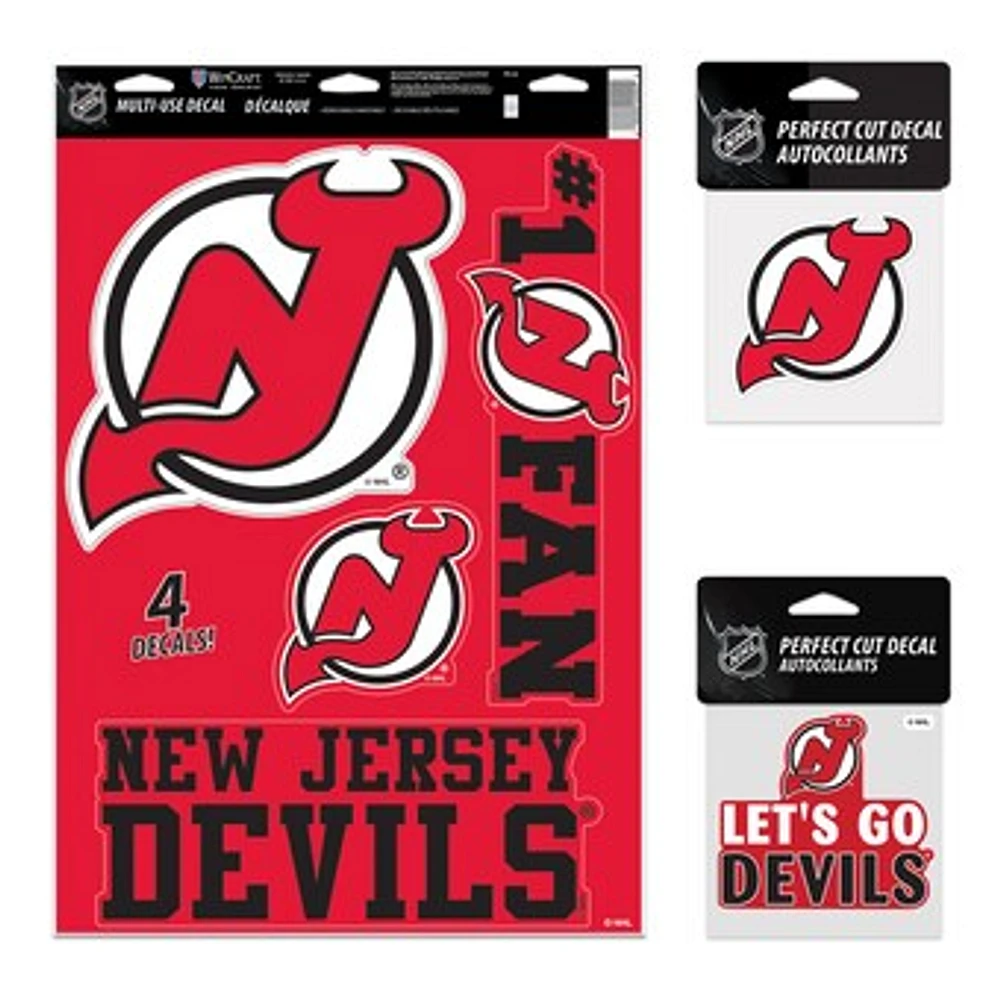 WinCraft New Jersey Devils Decal Variety Pack