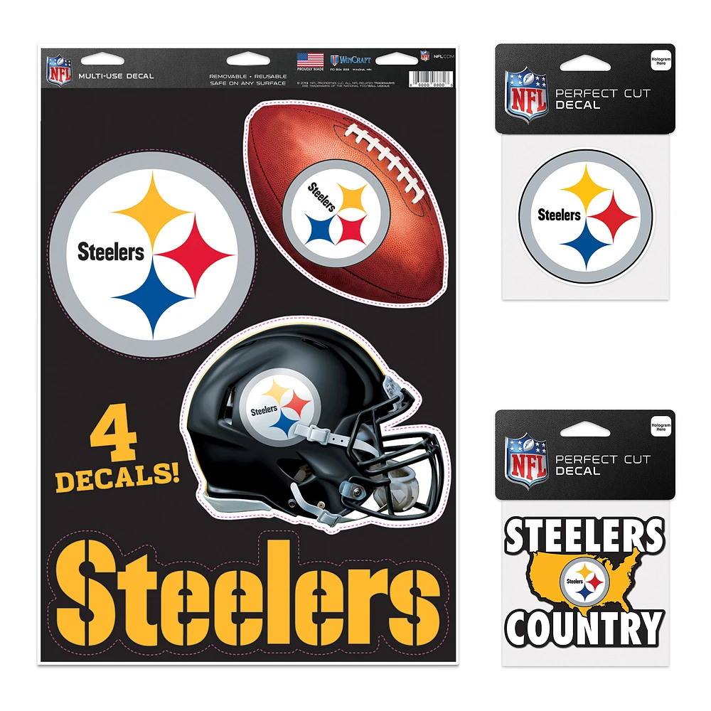 WinCraft Pittsburgh Steelers Decal Variety Pack