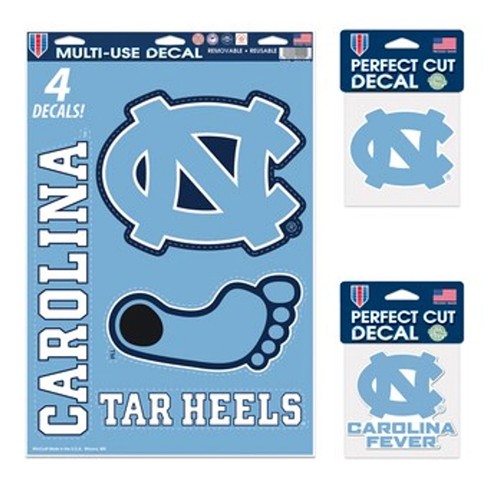 WinCraft North Carolina Tar Heels Decal Variety Pack