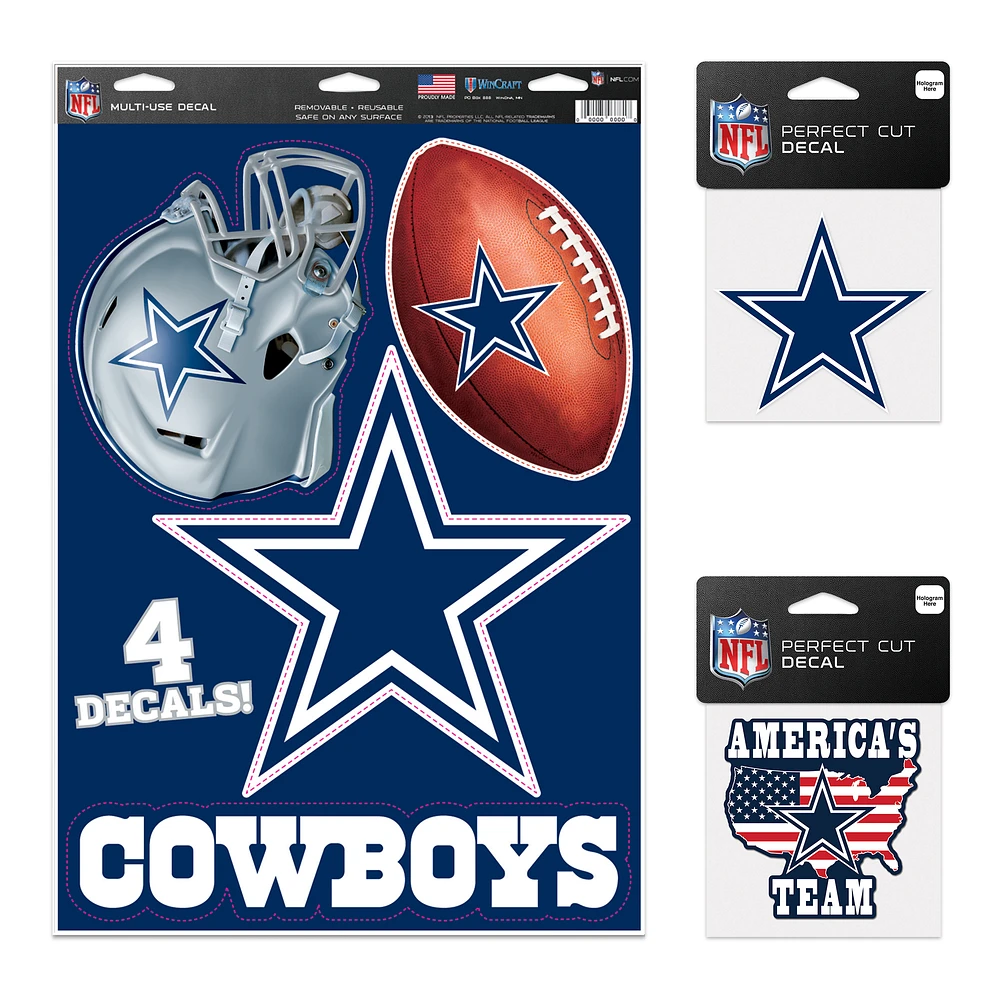 WinCraft Dallas Cowboys Decal Variety Pack