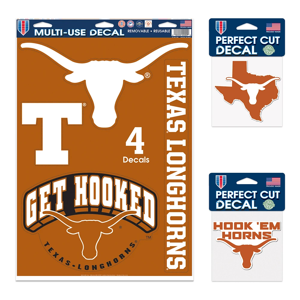 WinCraft Texas Longhorns Decal Variety Pack