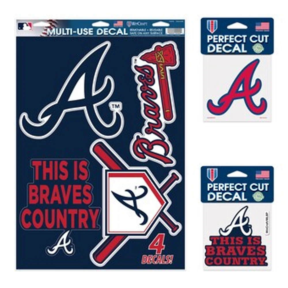 WinCraft Atlanta Braves Decal Variety Pack