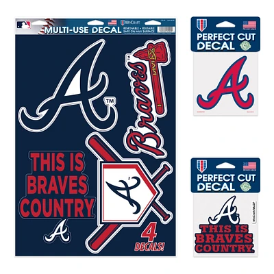 WinCraft Atlanta Braves Decal Variety Pack