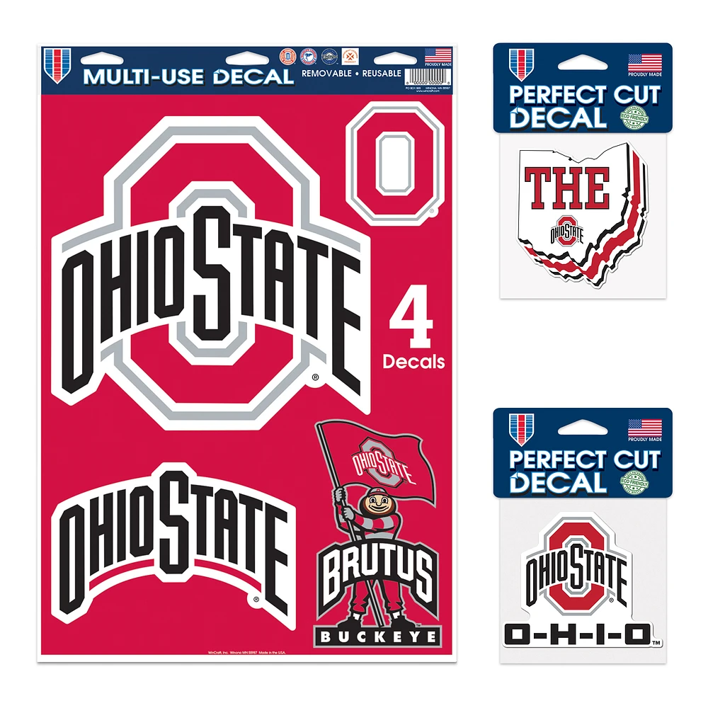 WinCraft Ohio State Buckeyes Decal Variety Pack