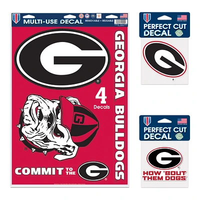 WinCraft Georgia Bulldogs Decal Variety Pack