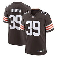 Men's Nike Khaleke Hudson  Brown Cleveland Browns Team Game Jersey