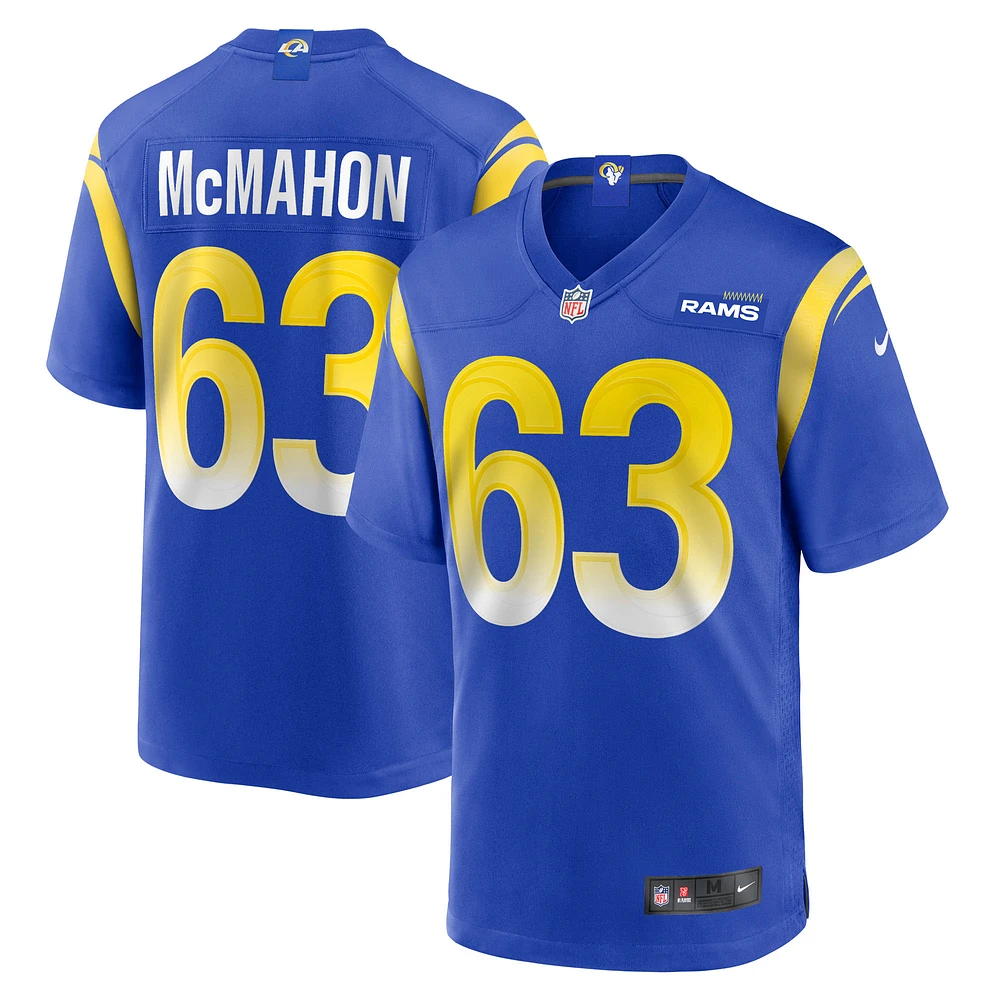 Men's Nike Dylan McMahon  Royal Los Angeles Rams Team Game Jersey