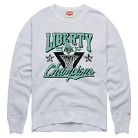 Unisex Homage Ash New York Liberty 2024 WNBA Finals Champions Tri-Blend Pullover Sweatshirt