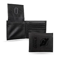 New Jersey Devils Laser Engraved Billfold Wallet