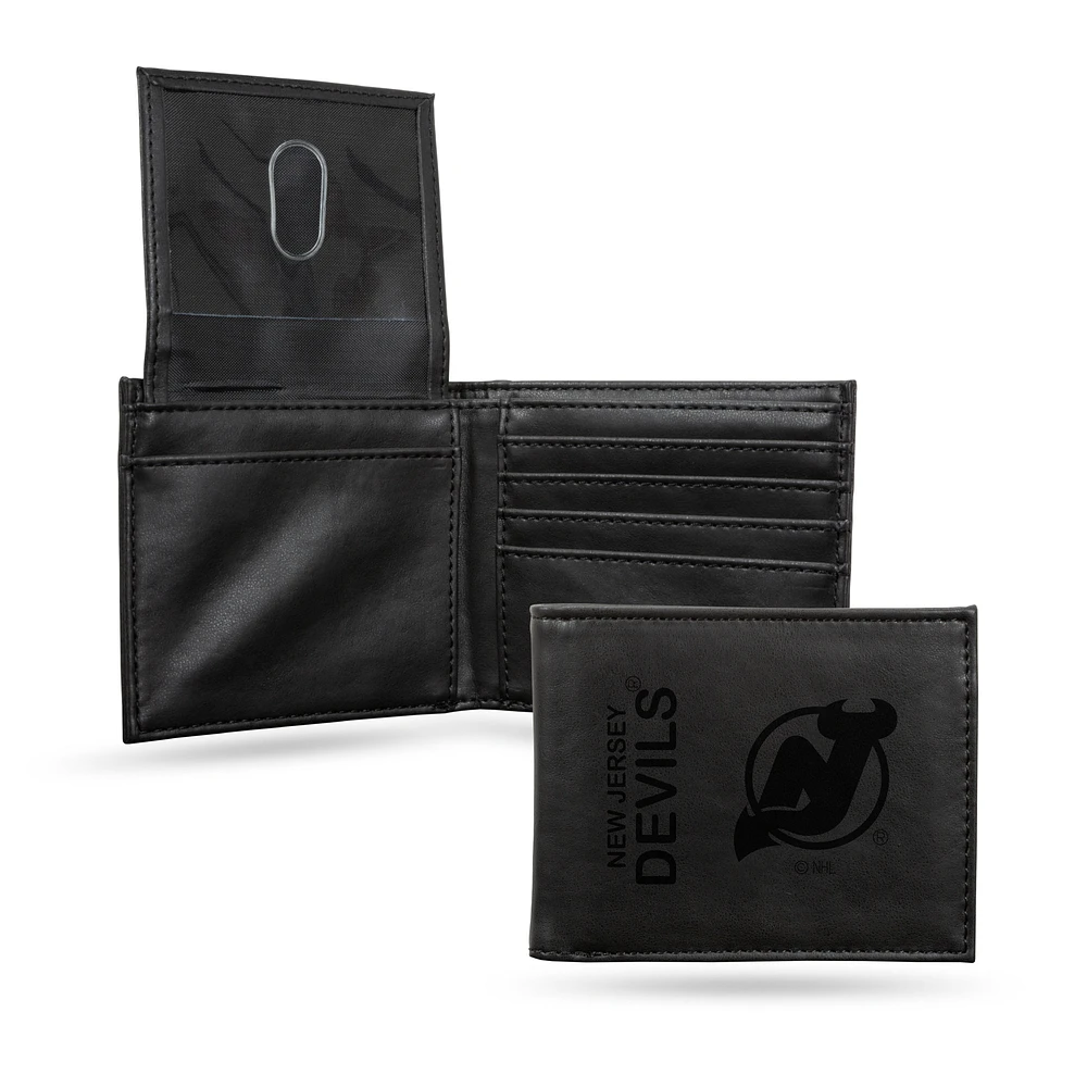 New Jersey Devils Laser Engraved Billfold Wallet