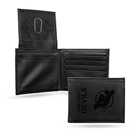 New Jersey Devils Laser Engraved Billfold Wallet