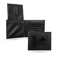 Vancouver Canucks Laser Engraved Billfold Wallet