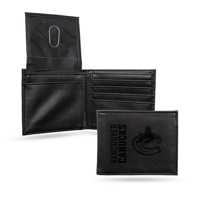 Vancouver Canucks Laser Engraved Billfold Wallet
