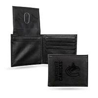 Vancouver Canucks Laser Engraved Billfold Wallet