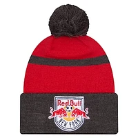 Men's New Era  Red New York Red Bulls 2025 Kickoff Cuffed Knit Hat with Pom