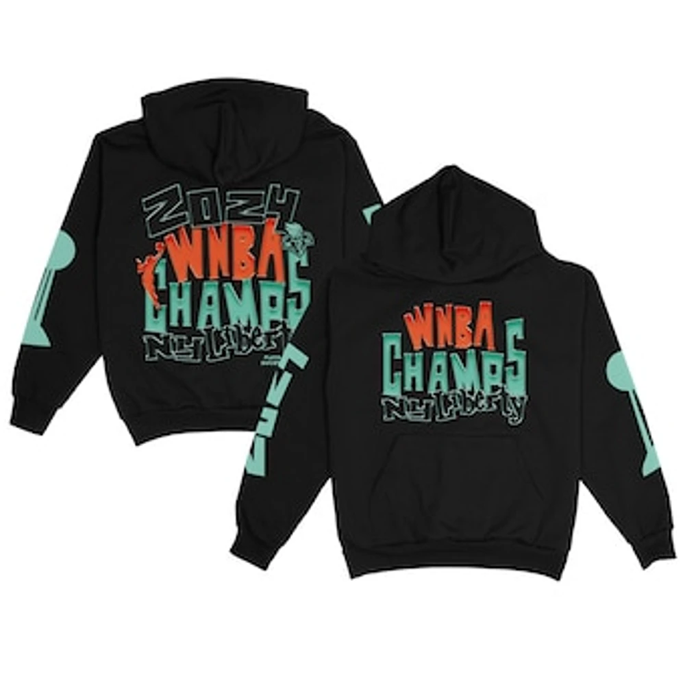 Unisex Playa Society Black New York Liberty 2024 WNBA Finals Champions Premium Pullover Hoodie