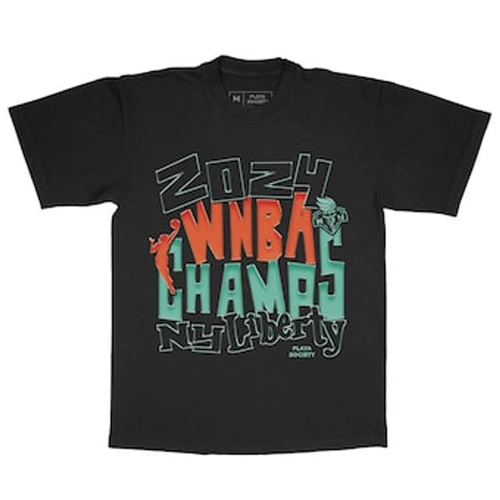 Unisex Playa Society Black New York Liberty 2024 WNBA Finals Champions Premium T-Shirt