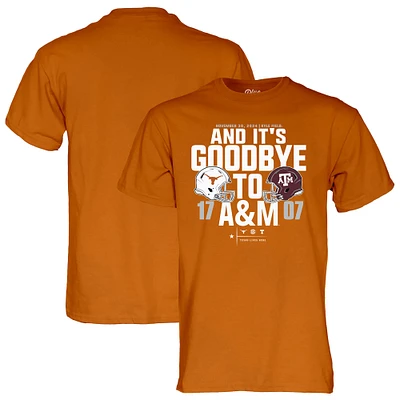 Unisex Blue 84 Black Texas Longhorns vs. Texas A&M Aggies 2024 Lone Star Showdown Score T-Shirt